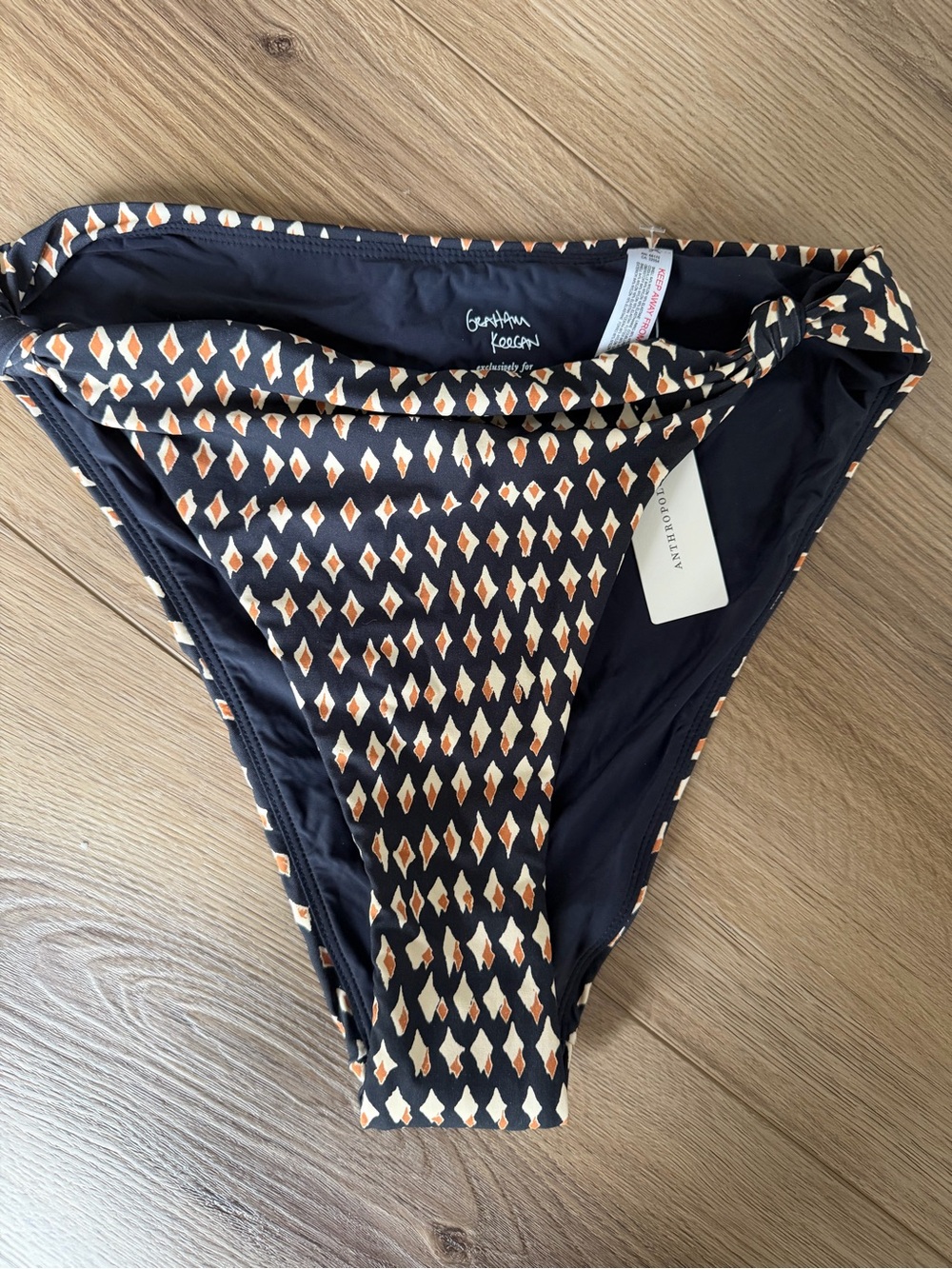 Black Pattern Bikini Bottoms